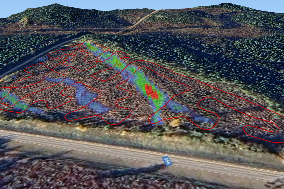 Bild från interaktivt verktyg för autonom skogsplantering. Foto.